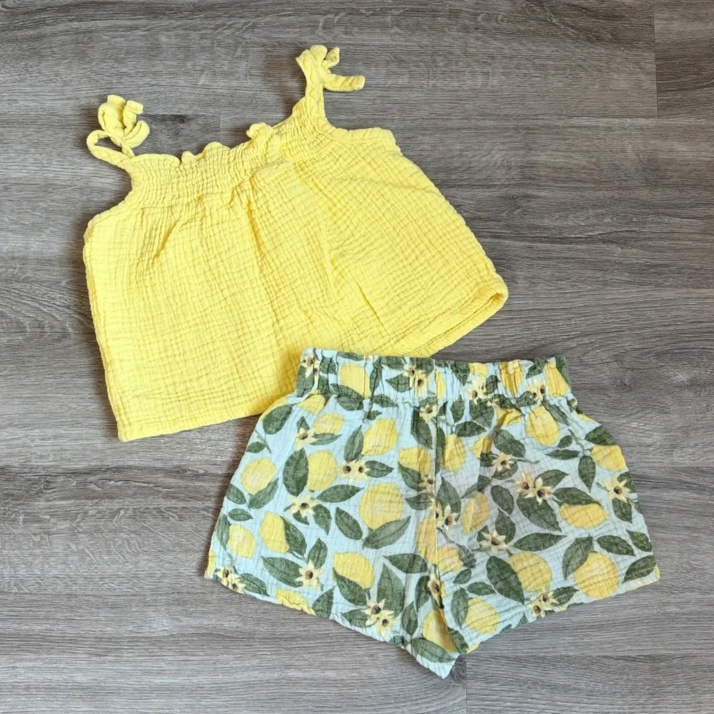 Btween little girls lemon print matching set - Picture 2 of 3